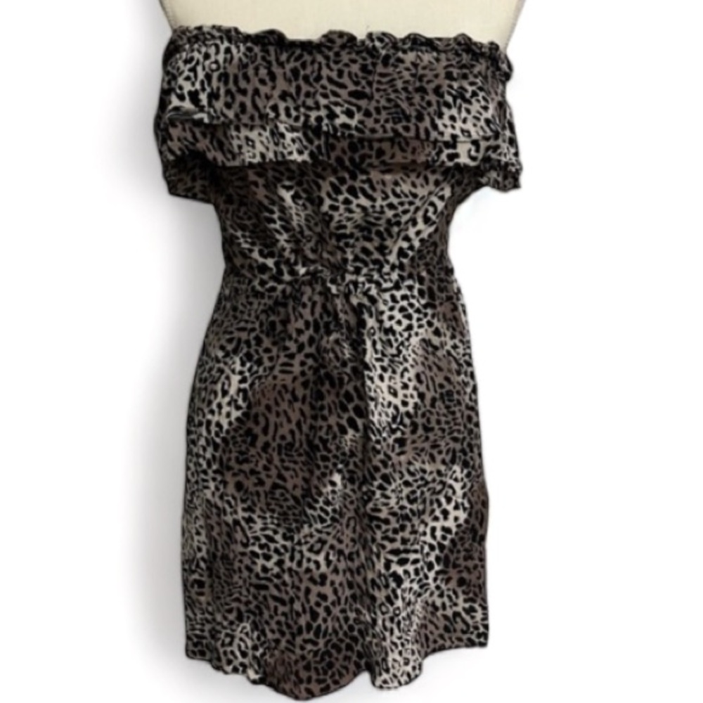 Mods International By Victoria Secret Strapless Leopard Print Dress Size M
